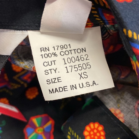 Rocky Mountain Clothing Button Down Shirt Black Red Star Print XS - Picture 10 of 10